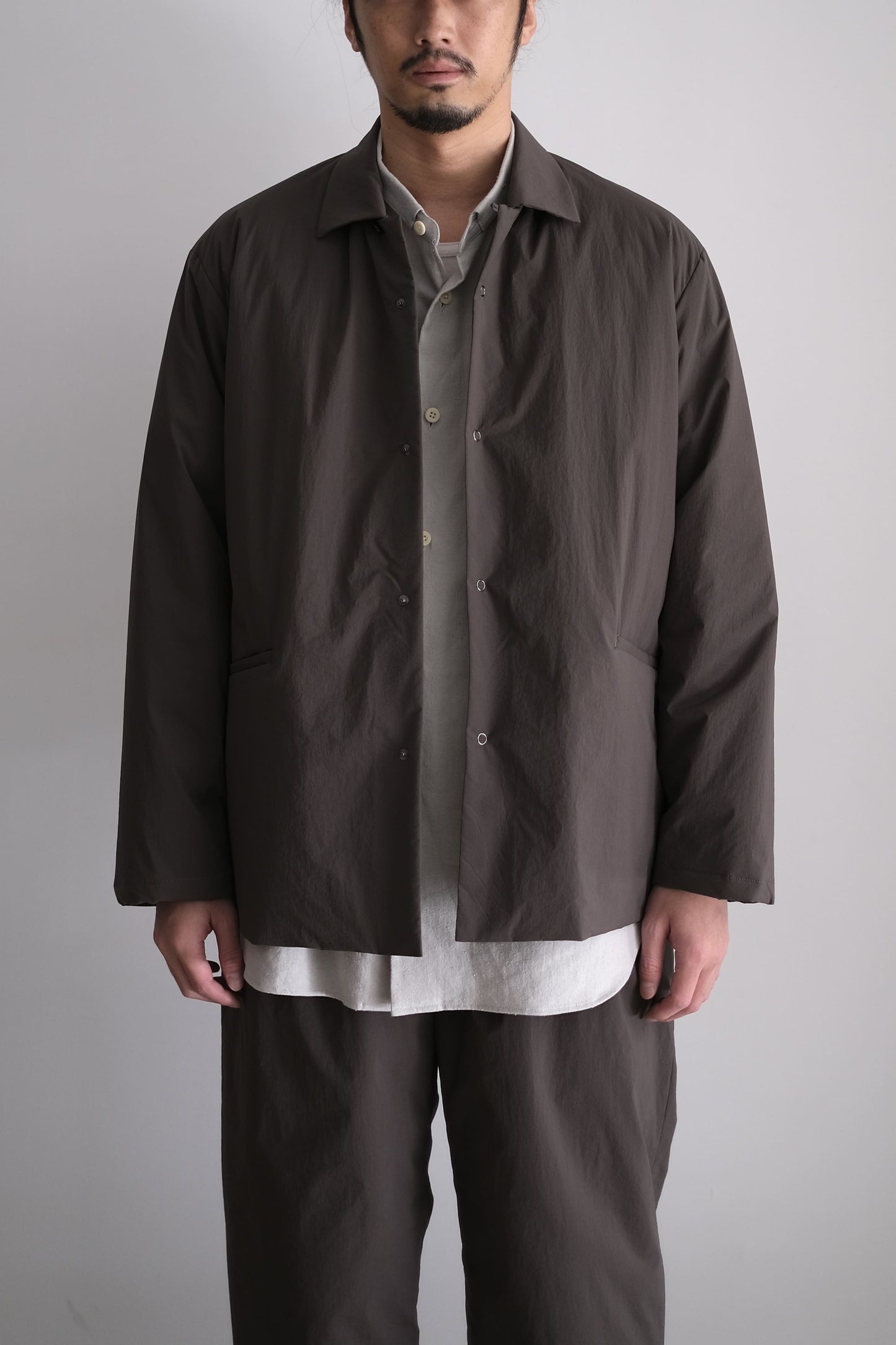 NYLON PUFFY SHIRT JACKET