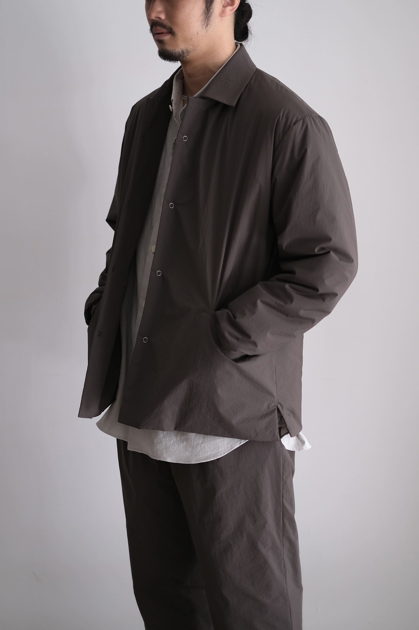 NYLON PUFFY SHIRT JACKET