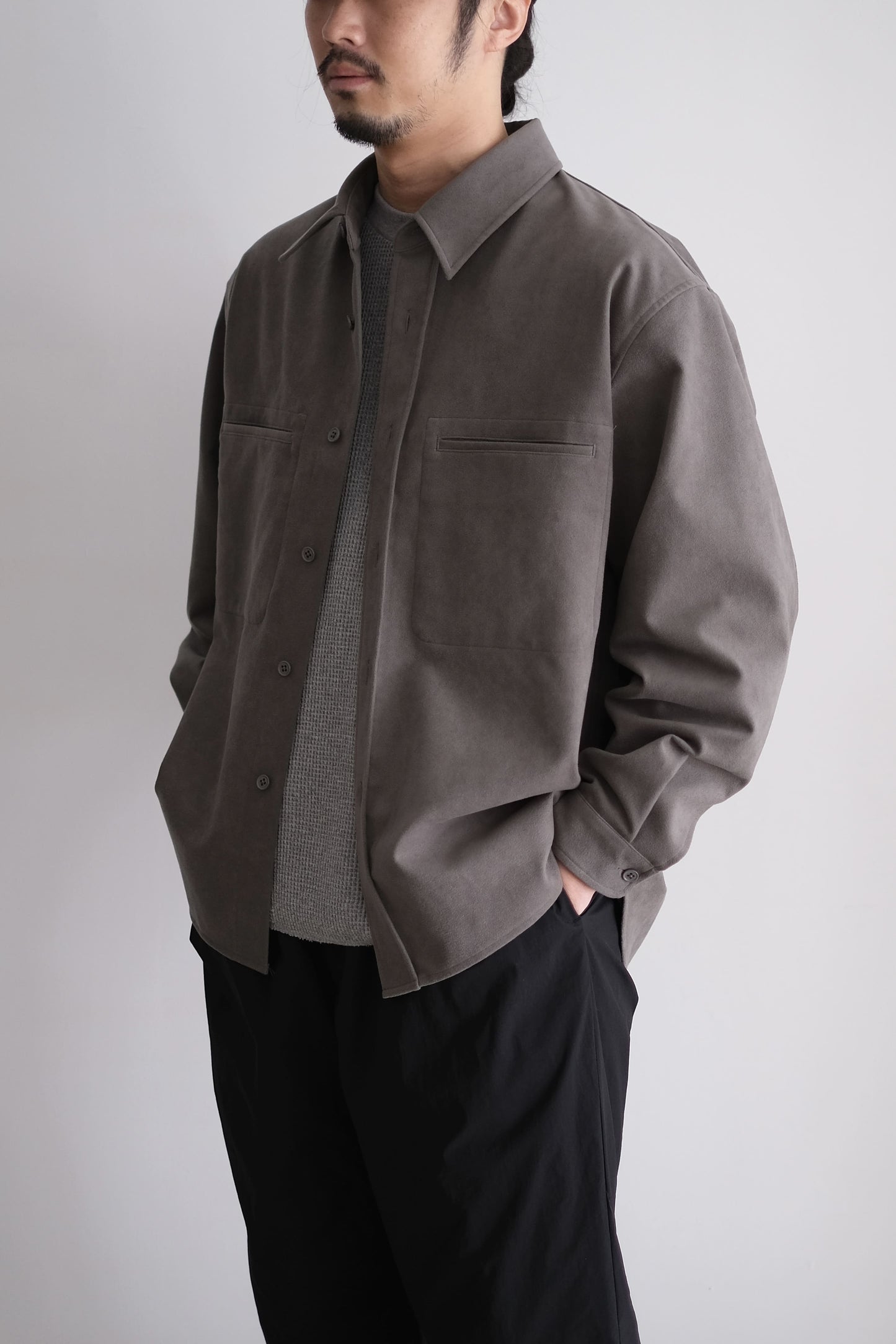 SUEDE SHIRT JACKET