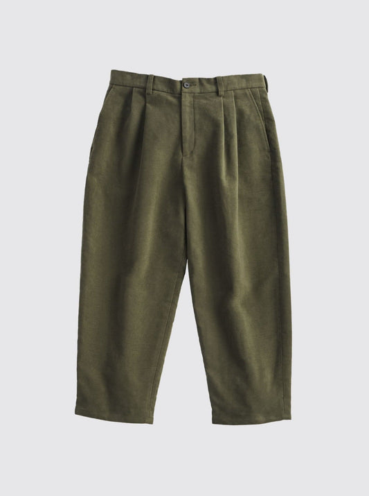 BRITISH MOLESKIN 2 TUCK WIDE PANTS