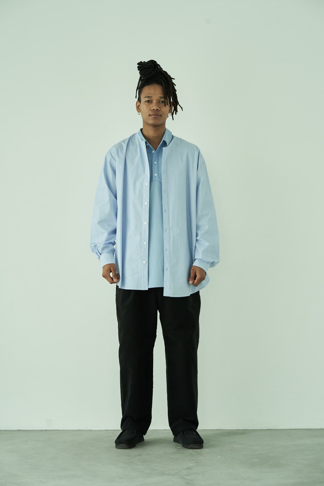 BRITISH MOLESKIN 2 TUCK WIDE PANTS