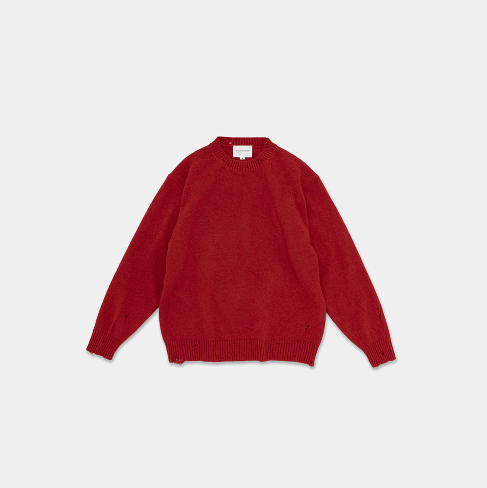 PUNCHED SHETLAND SWEATER
