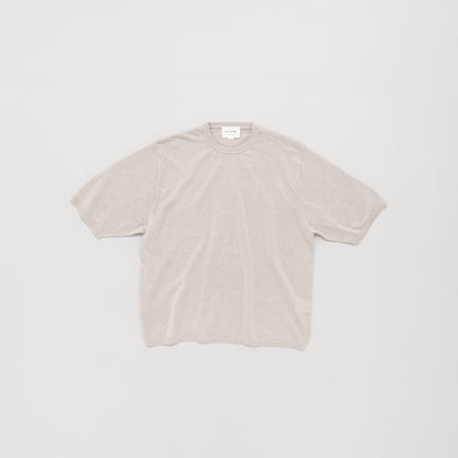 COTTON LINEN S/S KNIT TEE
