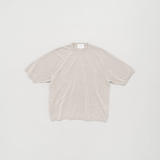 COTTON LINEN S/S KNIT TEE