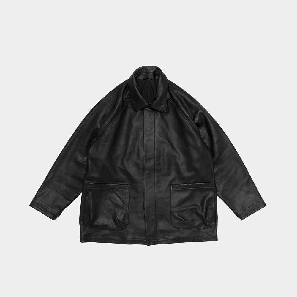 LEATHER HALF COAT