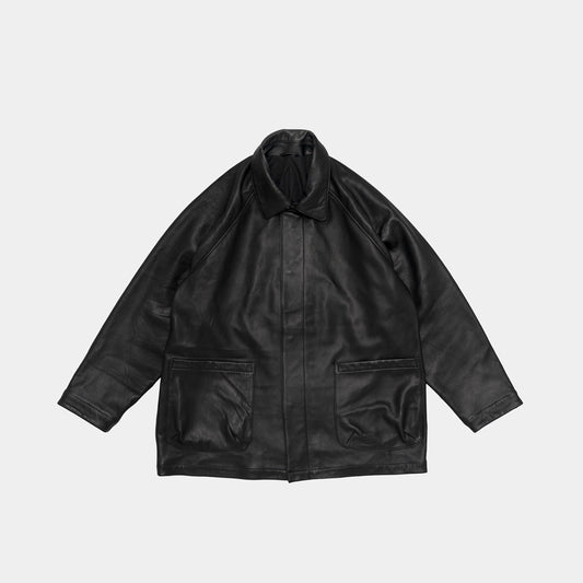 LEATHER HALF COAT