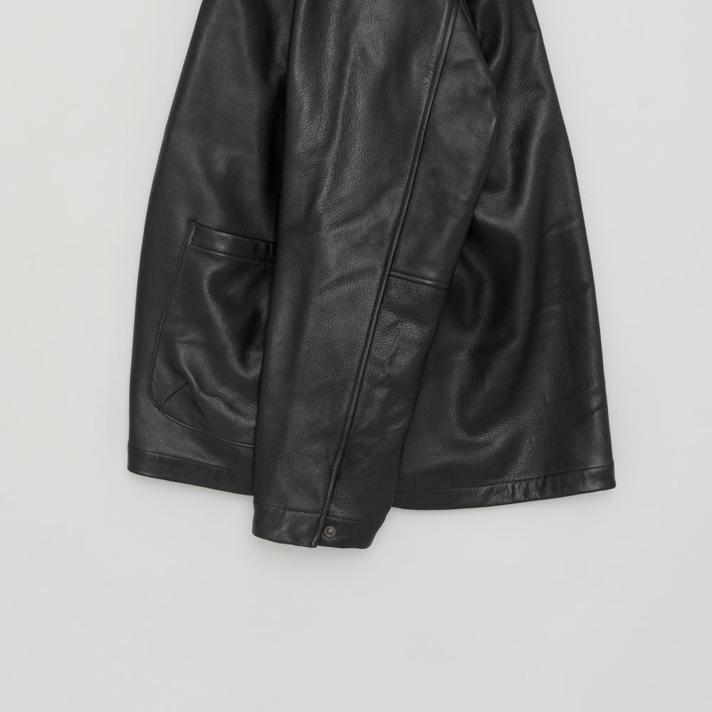 LEATHER HALF COAT