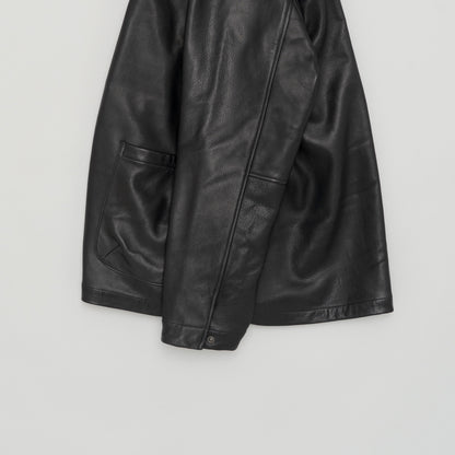 LEATHER HALF COAT