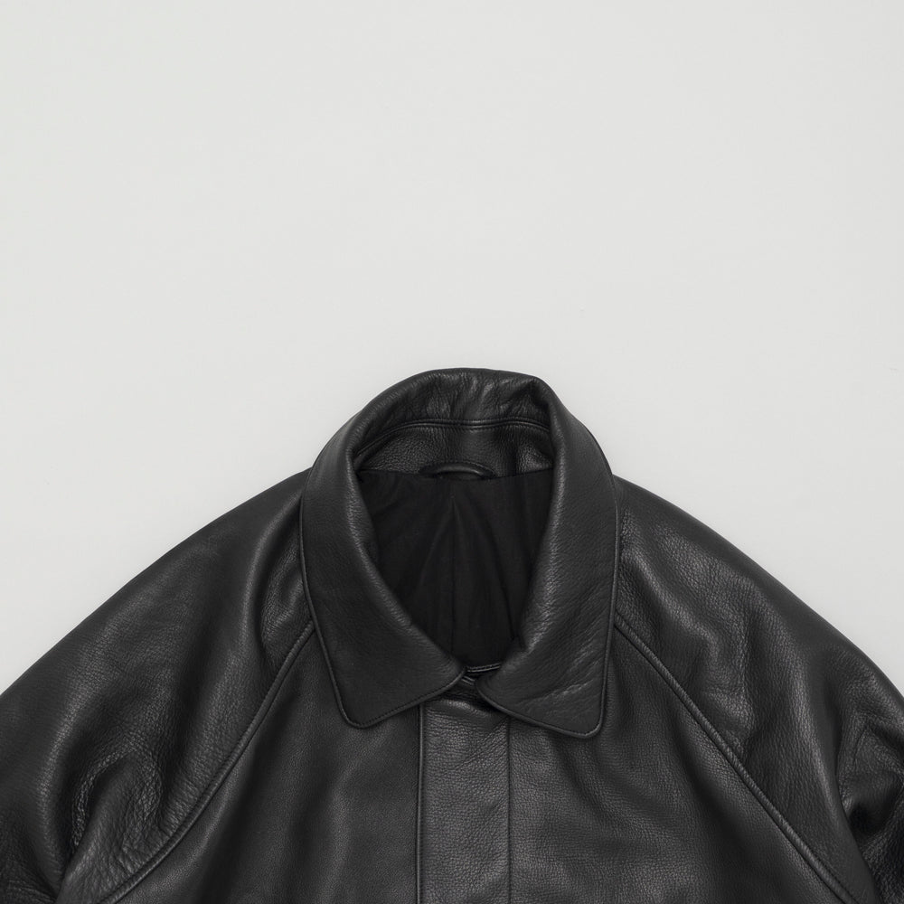 LEATHER HALF COAT