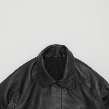 LEATHER HALF COAT