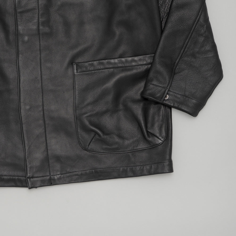 LEATHER HALF COAT