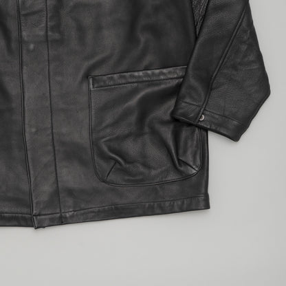 LEATHER HALF COAT