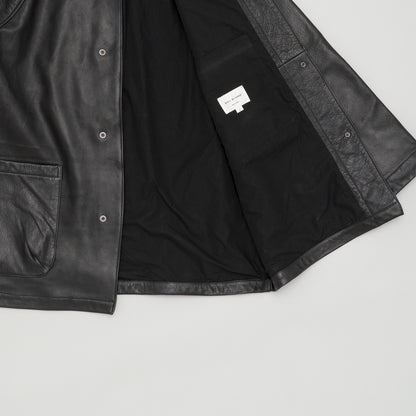 LEATHER HALF COAT