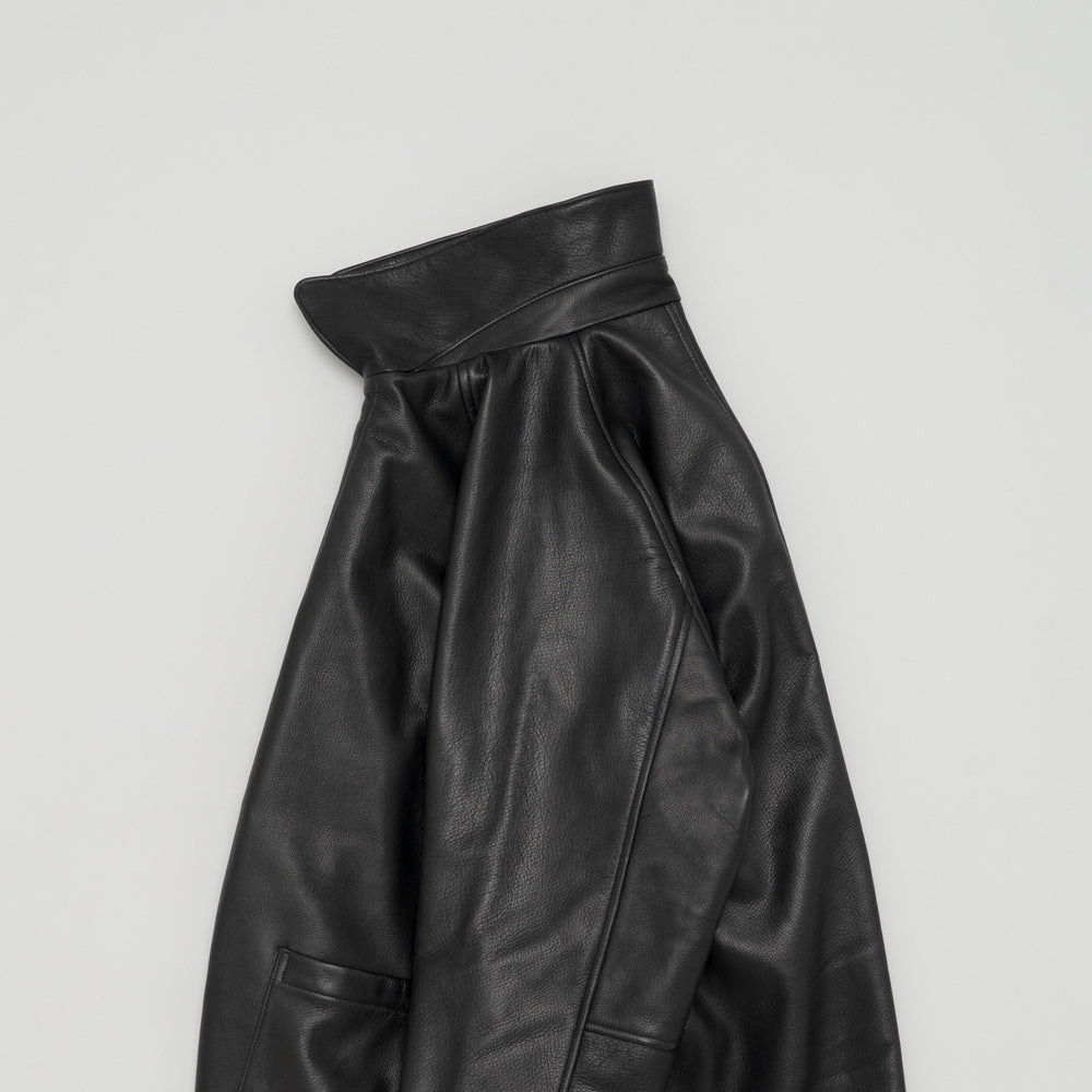 LEATHER HALF COAT