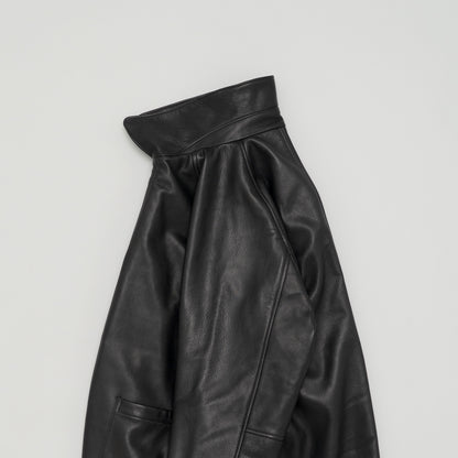 LEATHER HALF COAT