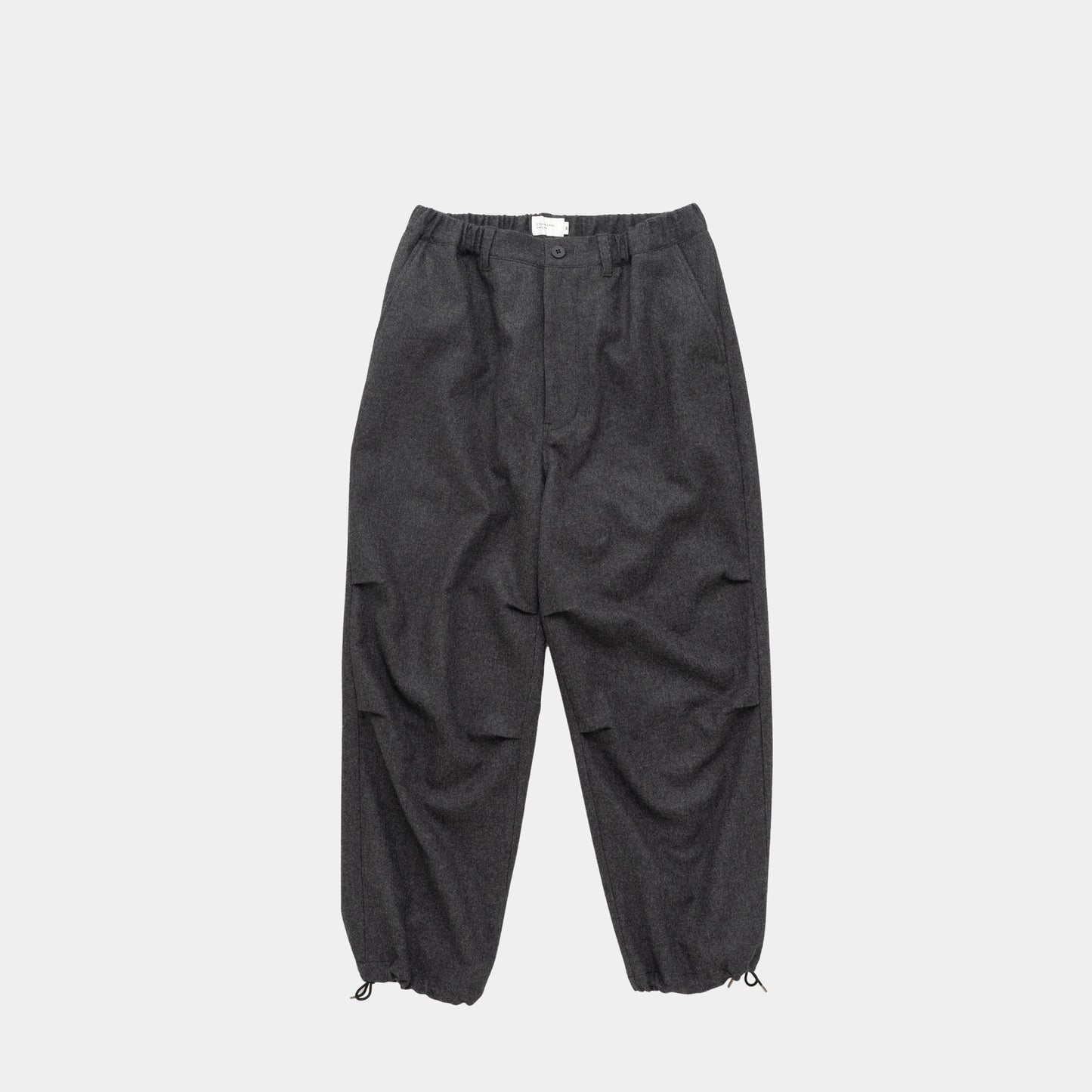 WOOL KNEE TUCK PANTS