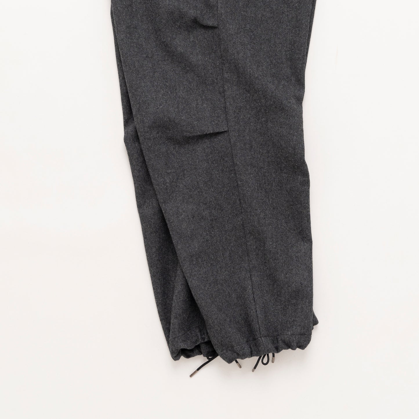 WOOL KNEE TUCK PANTS