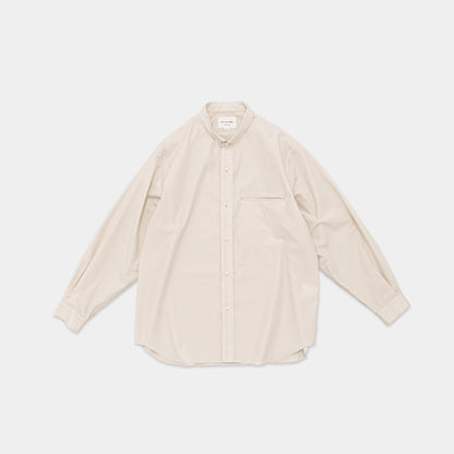 LINEN MIXED NARROW COLLAR SHIRT