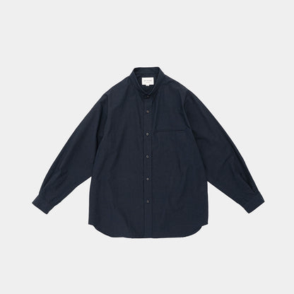 LINEN MIXED NARROW COLLAR SHIRT